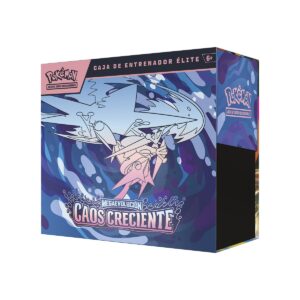 ETB Caos Creciente – Caja Frontal (oficial) ETB Caos Creciente Pokémon TCG - vista frontal de la caja
